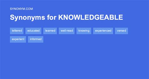 knowledgeability synonym|What is another word for knowledgeability .